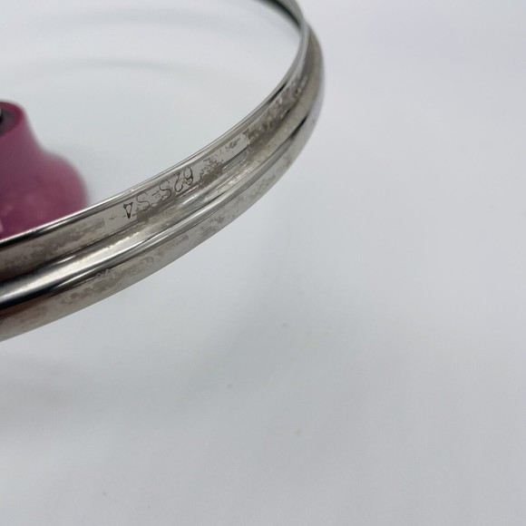 Tfal 7" Round Vented Glass Replacement Lid Cover for Pot or Pan Pink Knob - Picture 5 of 6